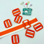 30mm Plastic Bag Slider - Bright Colours - 5 pack