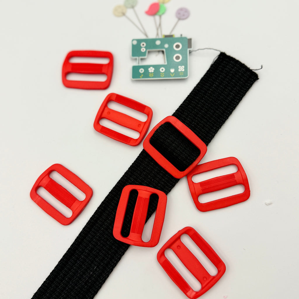 30mm Plastic Bag Slider - Bright Colours - 5 pack