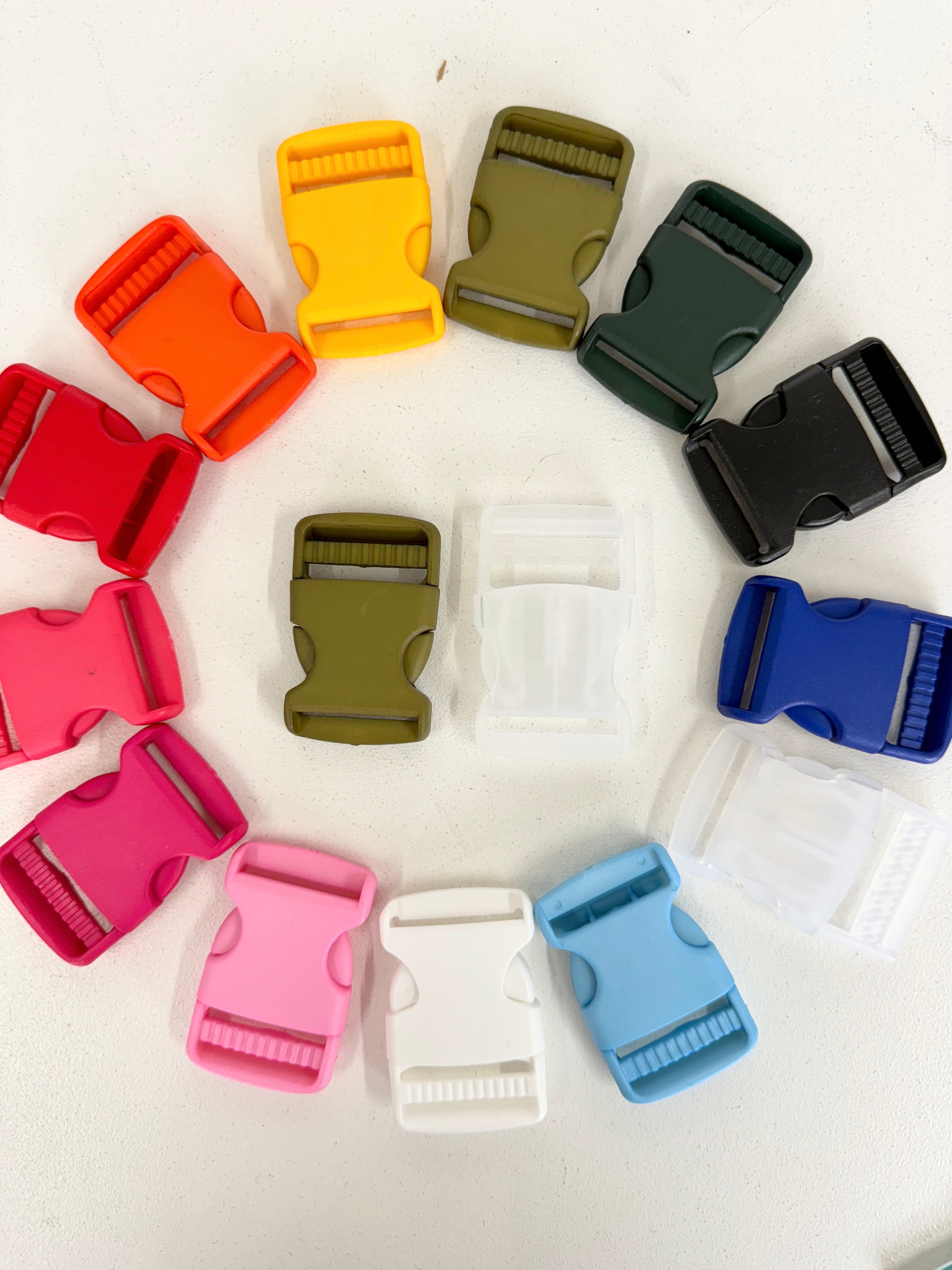 30mm Delrin Plastic Buckle - Bright Colours - 5 pack