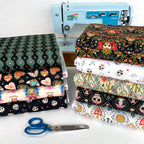 Dear Stella Fabric - Viva La Vida - Skulls Midnight