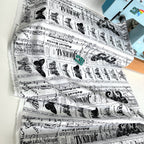 Riley Blake Fabric - Art Journal Collage Border - White
