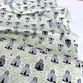 Remnant of Cloud 9 GOTS Fabric - Ed Emberley Faves - Sheep Cream (119cm)