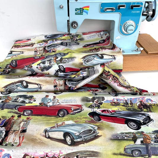 Michael Miller Fabrics - Austin Healey Retro Scenic - Multi