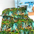 Timeless Treasures Fabric - Brontosaurus In The Forest - Green