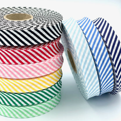 25m Reel of 18mm Stripe Bias Binding