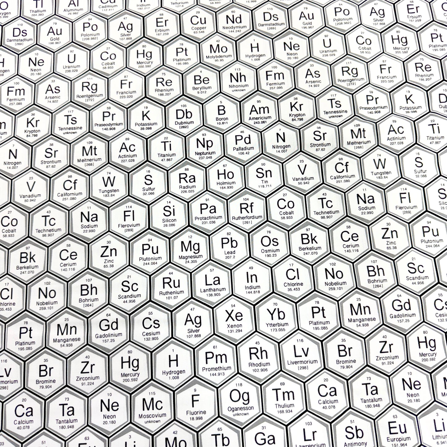 Science Fair 2 Periodic Table Hexagons White