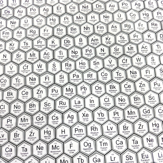 Science Fair 2 Periodic Table Hexagons White