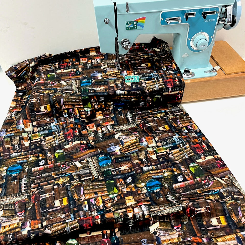 Timeless Treasures Fabric - Magic Books and Potions - Multi