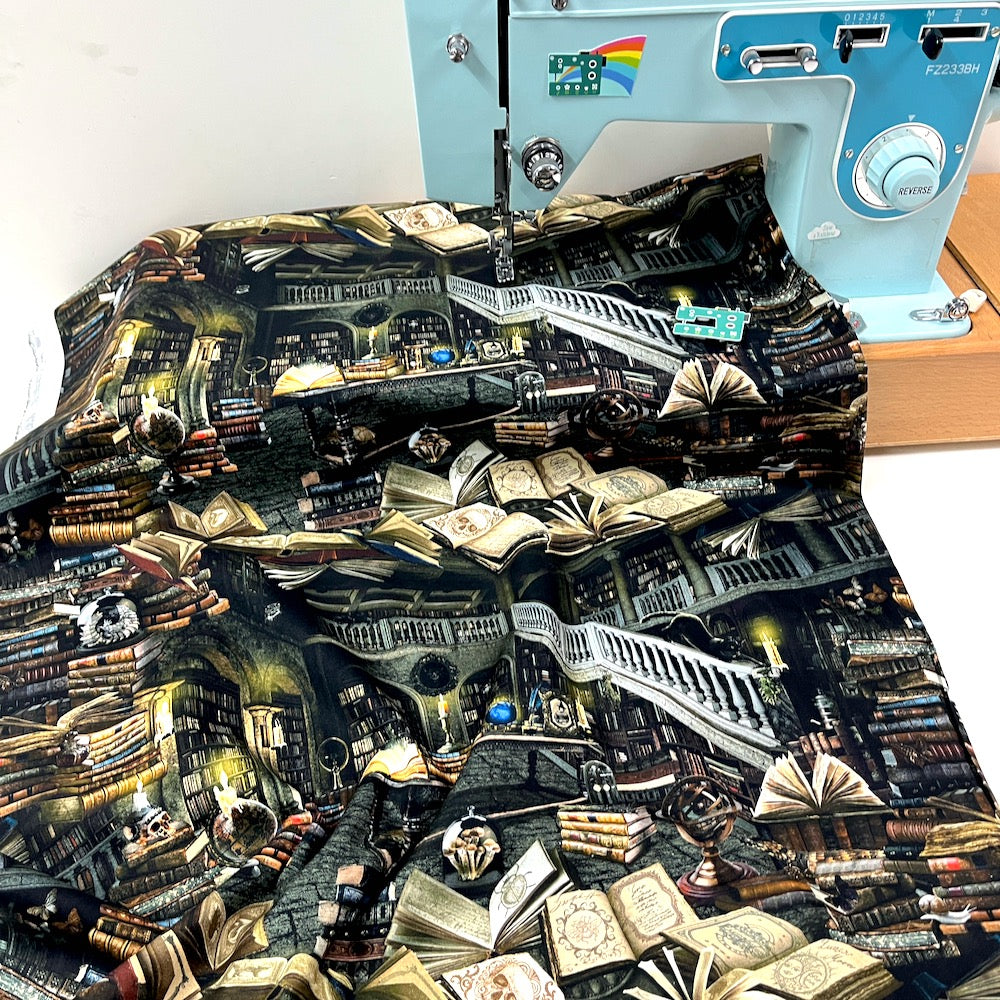 Timeless Treasures Fabric - Magic Haunted Library - Multi
