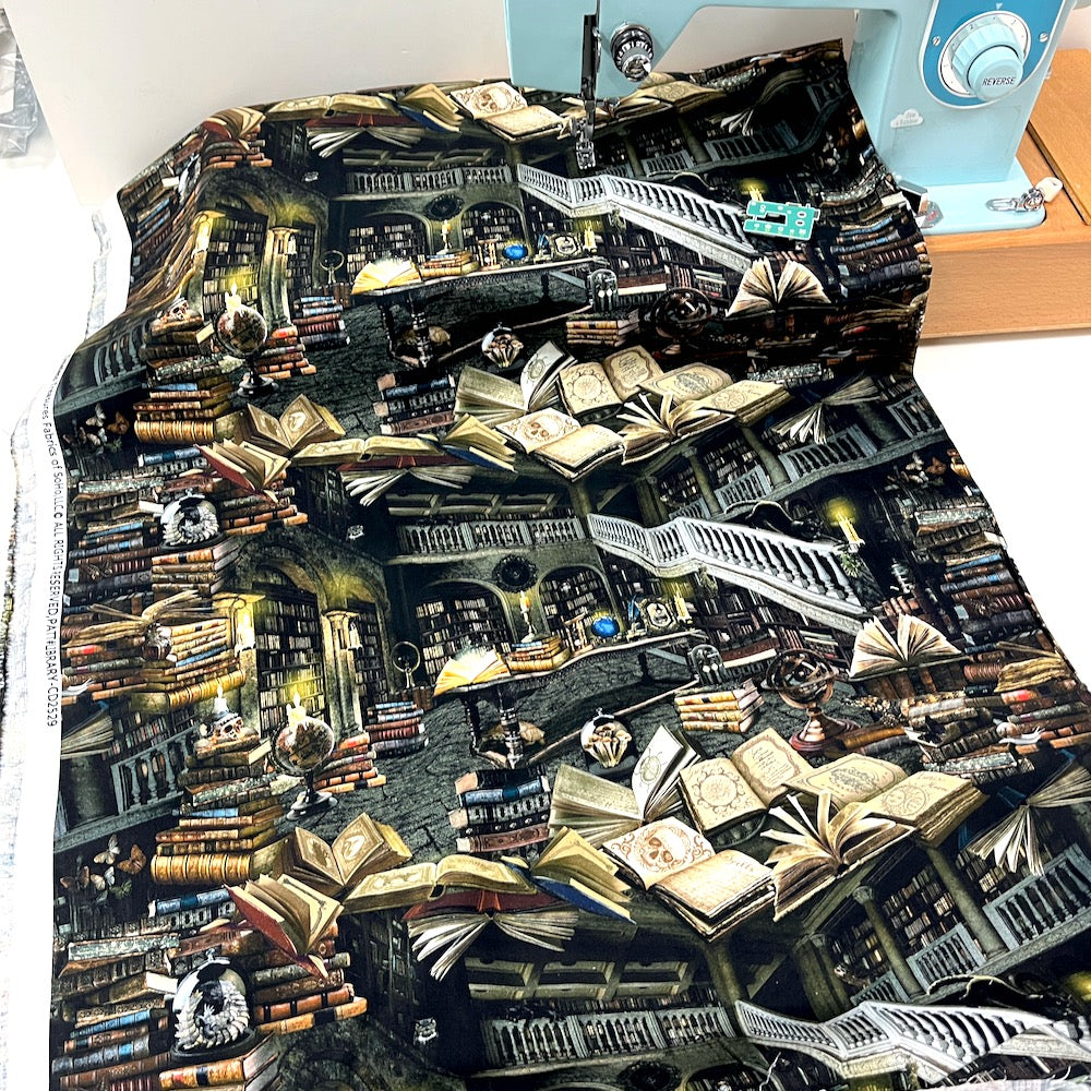 Timeless Treasures Fabric - Magic Haunted Library - Multi