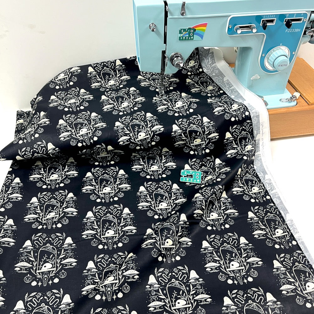 Dear Stella Fabric - Spooky Toile - Black