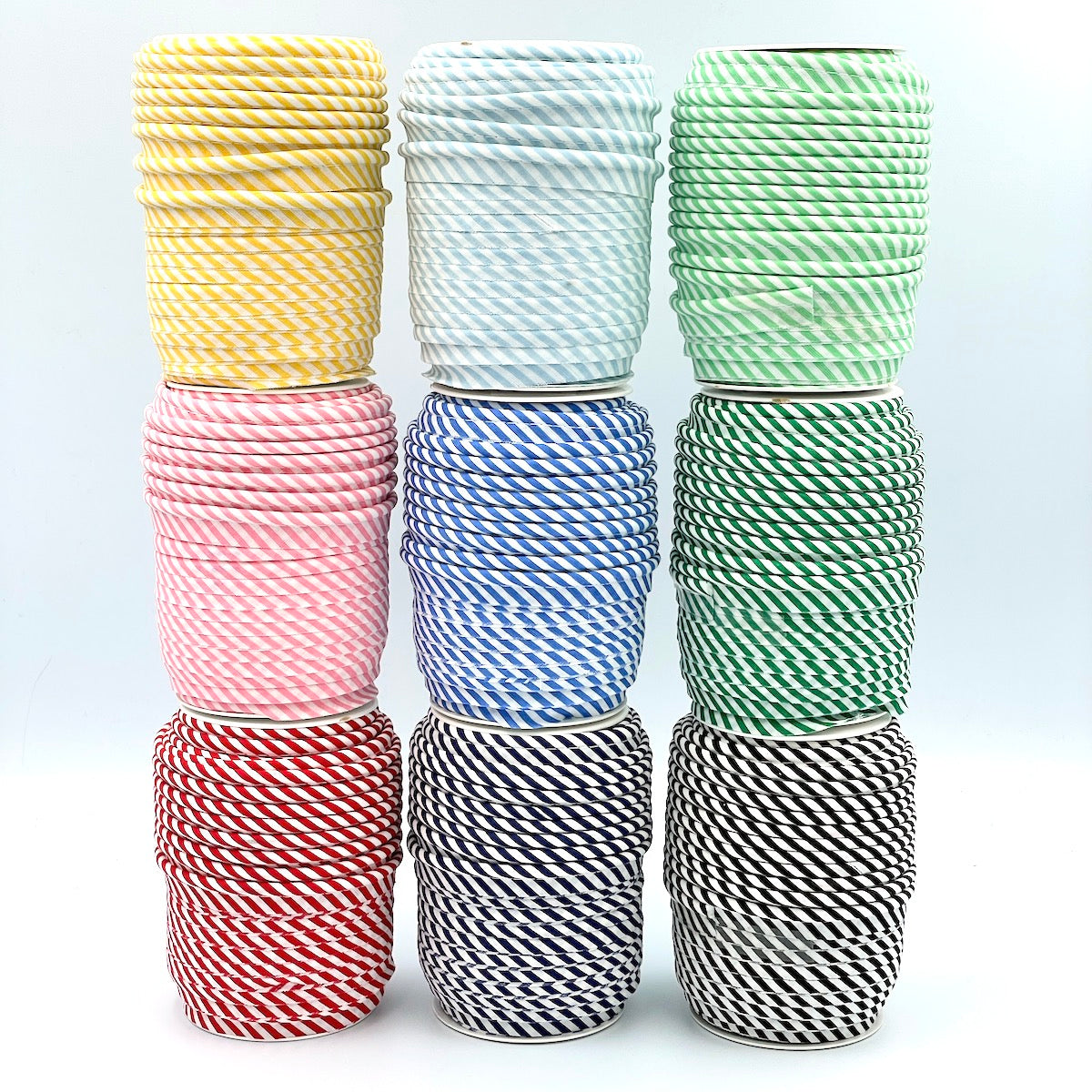 25m Reel of Medium Stripe Piping Bias Binding