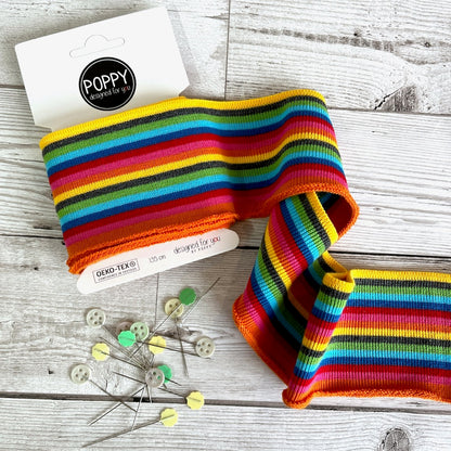 Cuffs by Poppy -  Narrow Rainbow Stripe