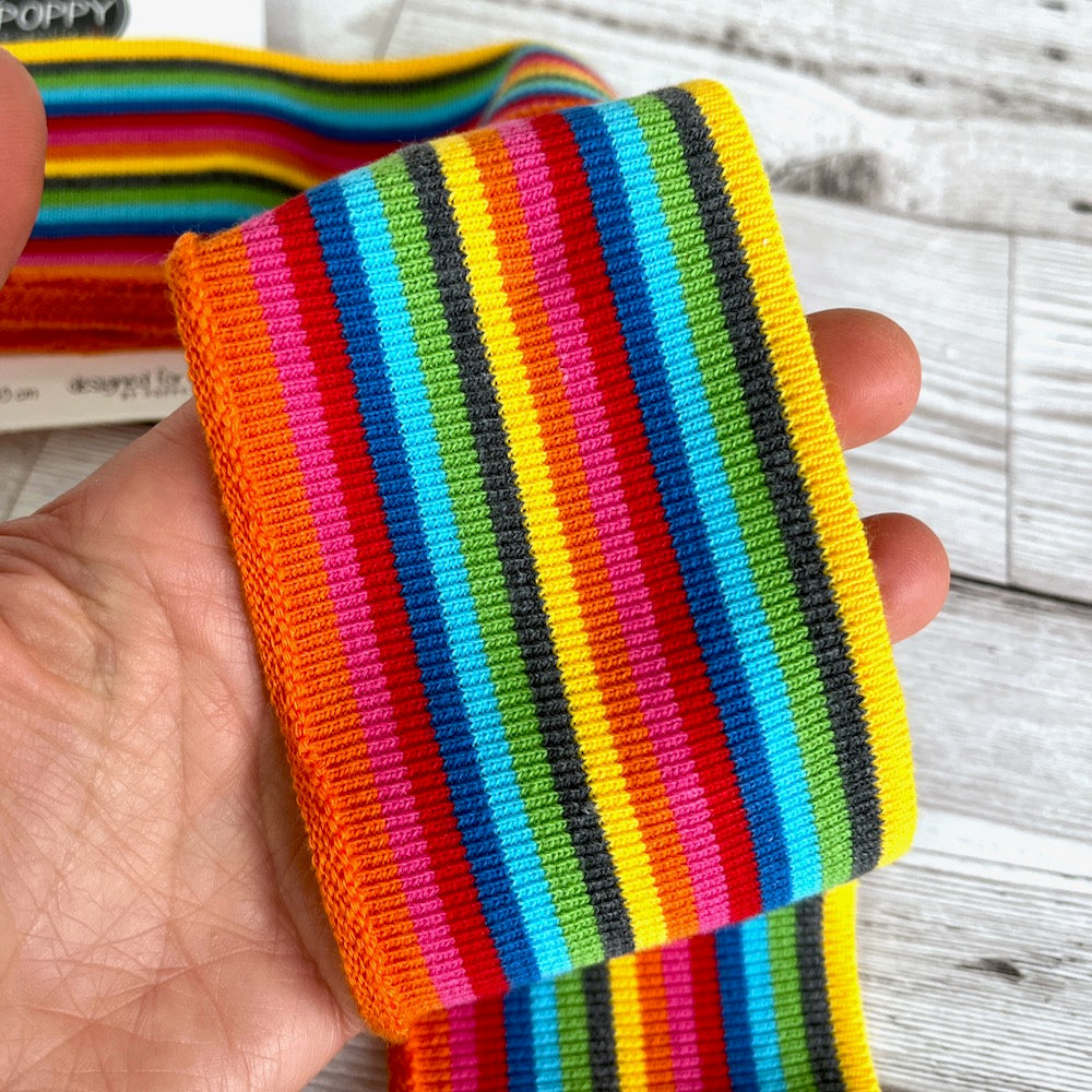 Cuffs by Poppy -  Narrow Rainbow Stripe