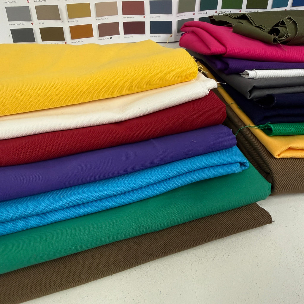 CLEARANCE Canvas, Drill & Twill Plain Solids Fabric Remnant 1kg