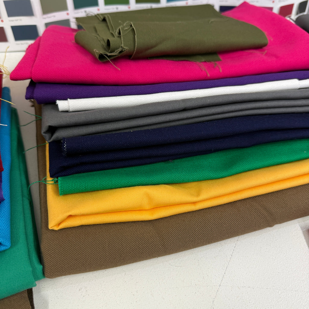 CLEARANCE Canvas, Drill & Twill Plain Solids Fabric Remnant 1kg