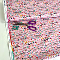 Remnant of Paintbrush Studio - BRIGHT LOVE Pride Words Pink (44cm)