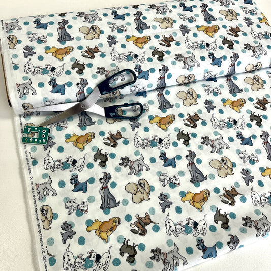 Springs Creative - Disney Dogs White Polka