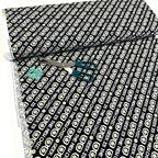 Camelot Fabrics - Rubiks Cube Geek Is New Chic Black (Per Metre)