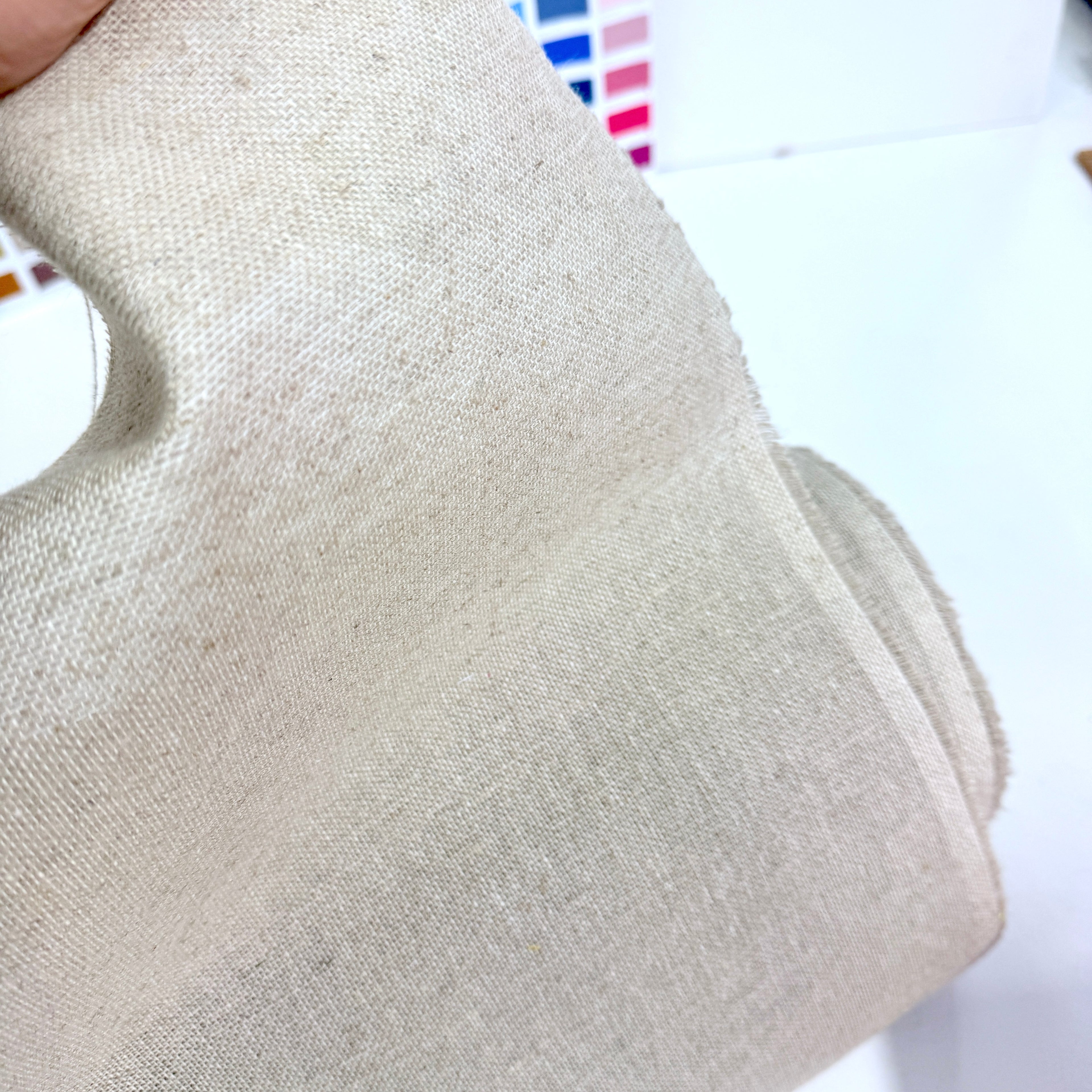 Woven Linen Cotton Scrim Fabric