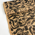Printed Jute/Hessian Fabric - Moustaches