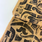 Printed Jute/Hessian Fabric - Moustaches