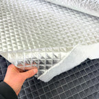 Space Foil - Shiny Silver Quilted Fabric