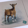 DIY Cushion Panel - Farm Goat - Linen Look Canvas