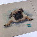 DIY Cushion Panel - Pet Pug Dog - Linen Look Canvas