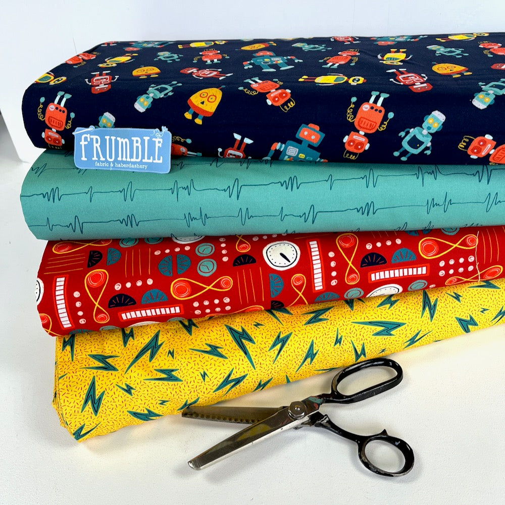 Cloud 9 Organic Cottons - High Gear - Bolts Yellow