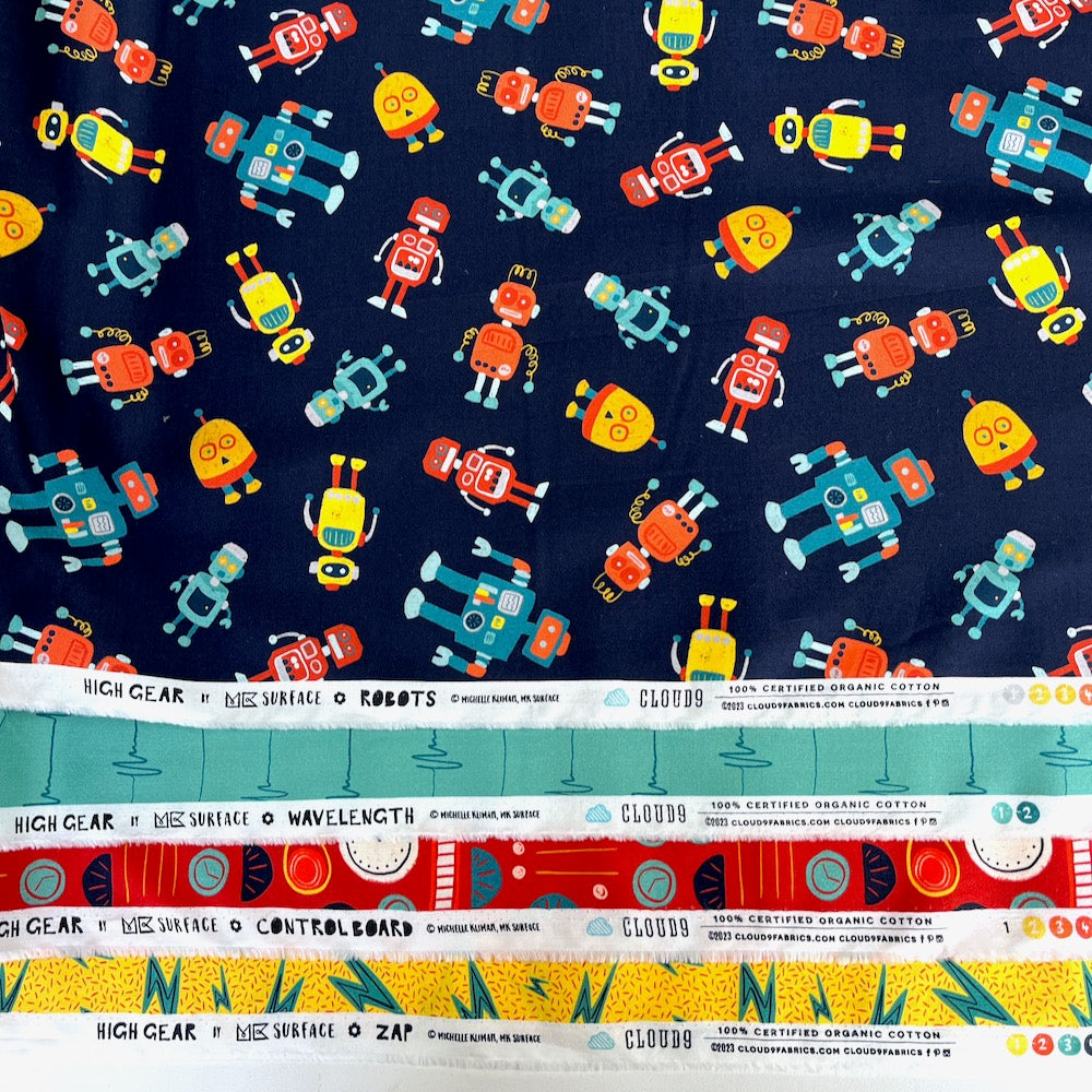 Cloud 9 Organic Cottons - High Gear - Control Board Red