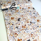 Happiness is Pawsome Dog (Cream) Cotton Fabric by Timeless Treasures