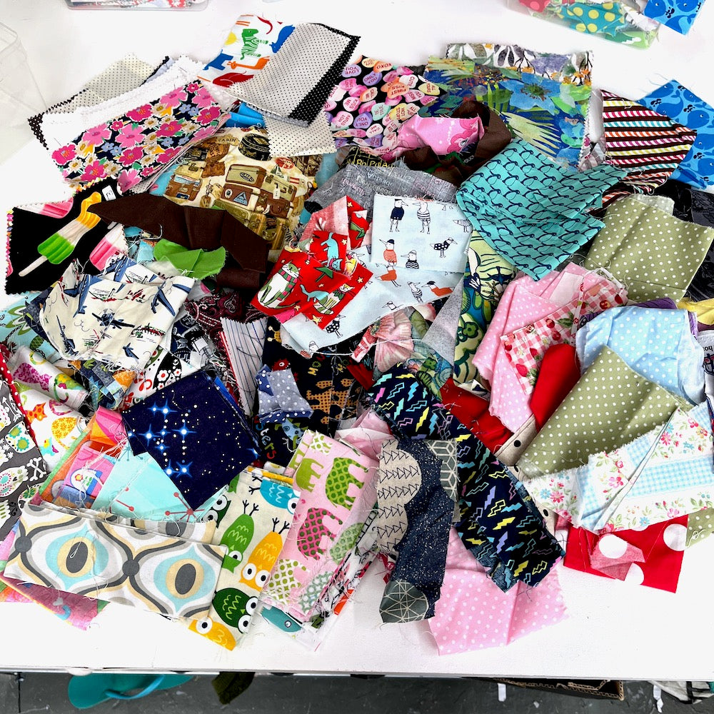 1kg Fabric Remnants Scrappy Pack - Clearance