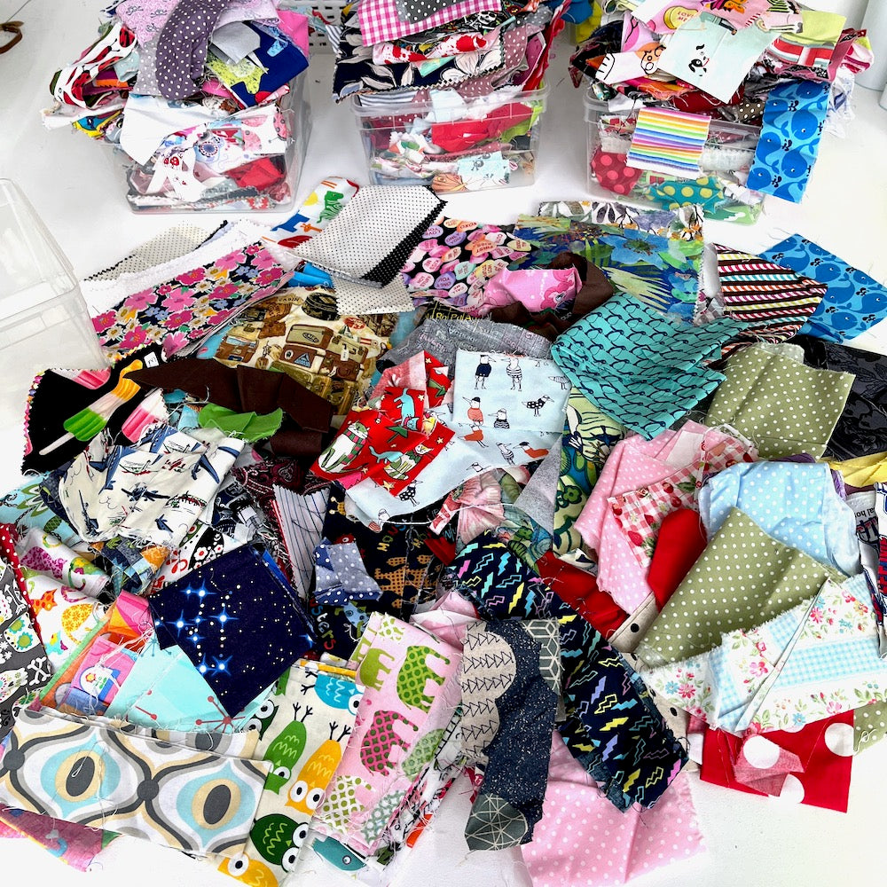 1kg Fabric Remnants Scrappy Pack - Clearance