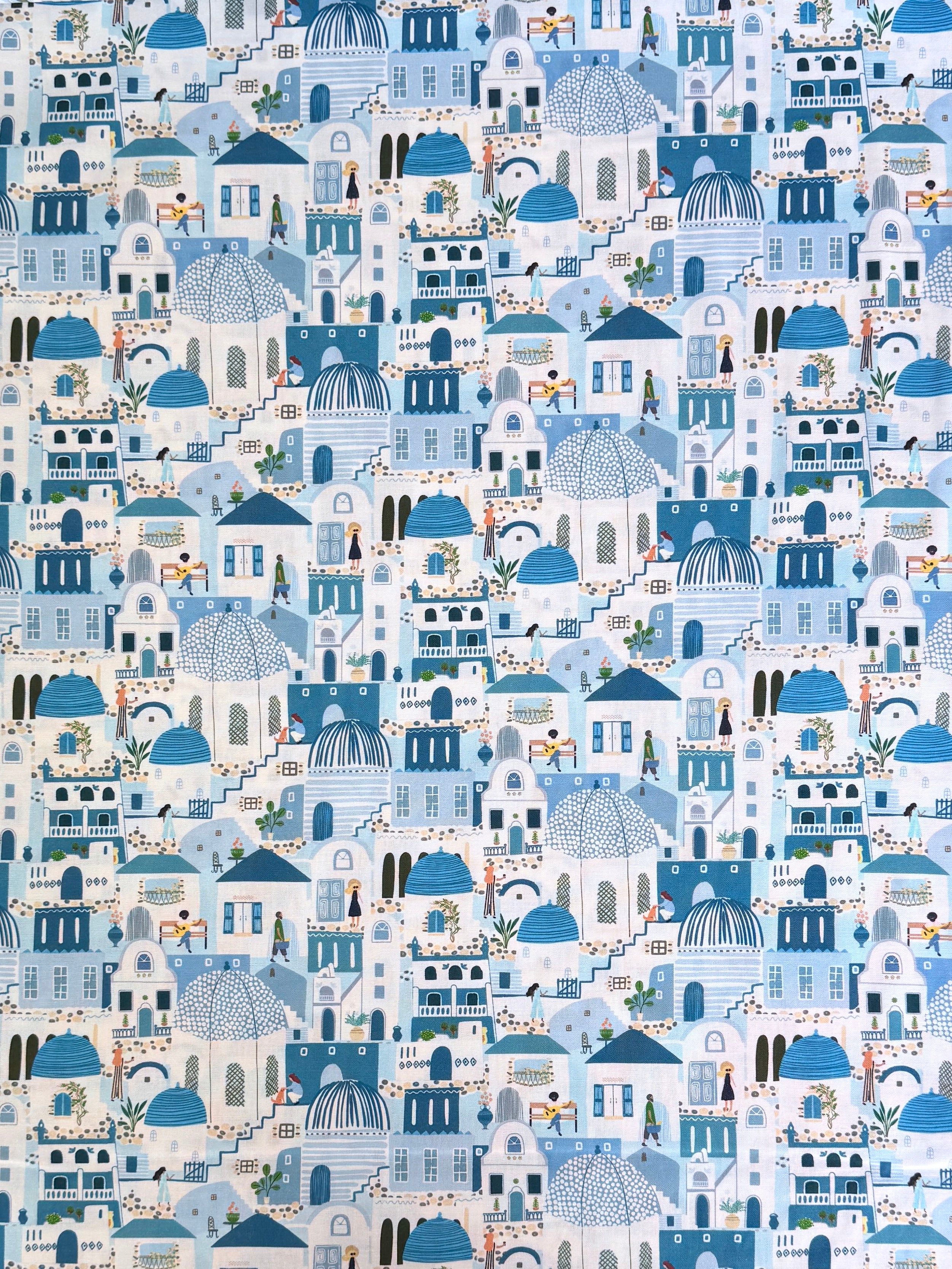 Wanderlust Blue Rooftops (Multi) by Dear Stella
