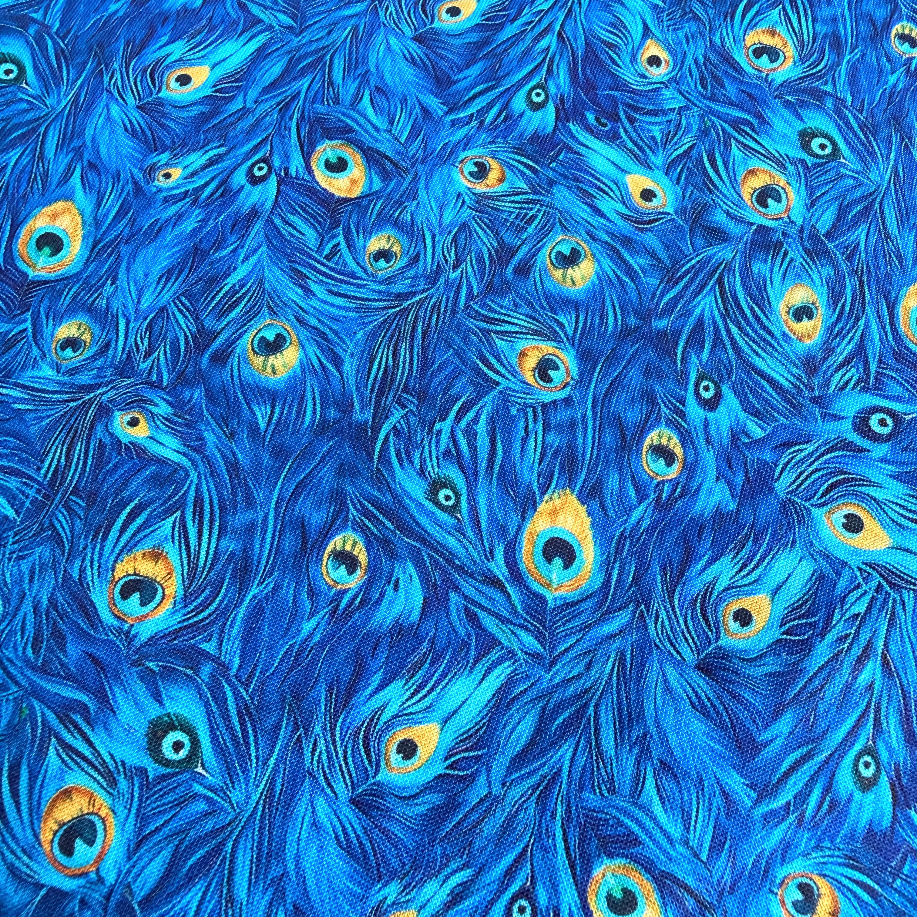 Packed Peacock Plumes (Royal) by Timeless Treasures