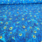 Packed Peacock Plumes (Royal) by Timeless Treasures
