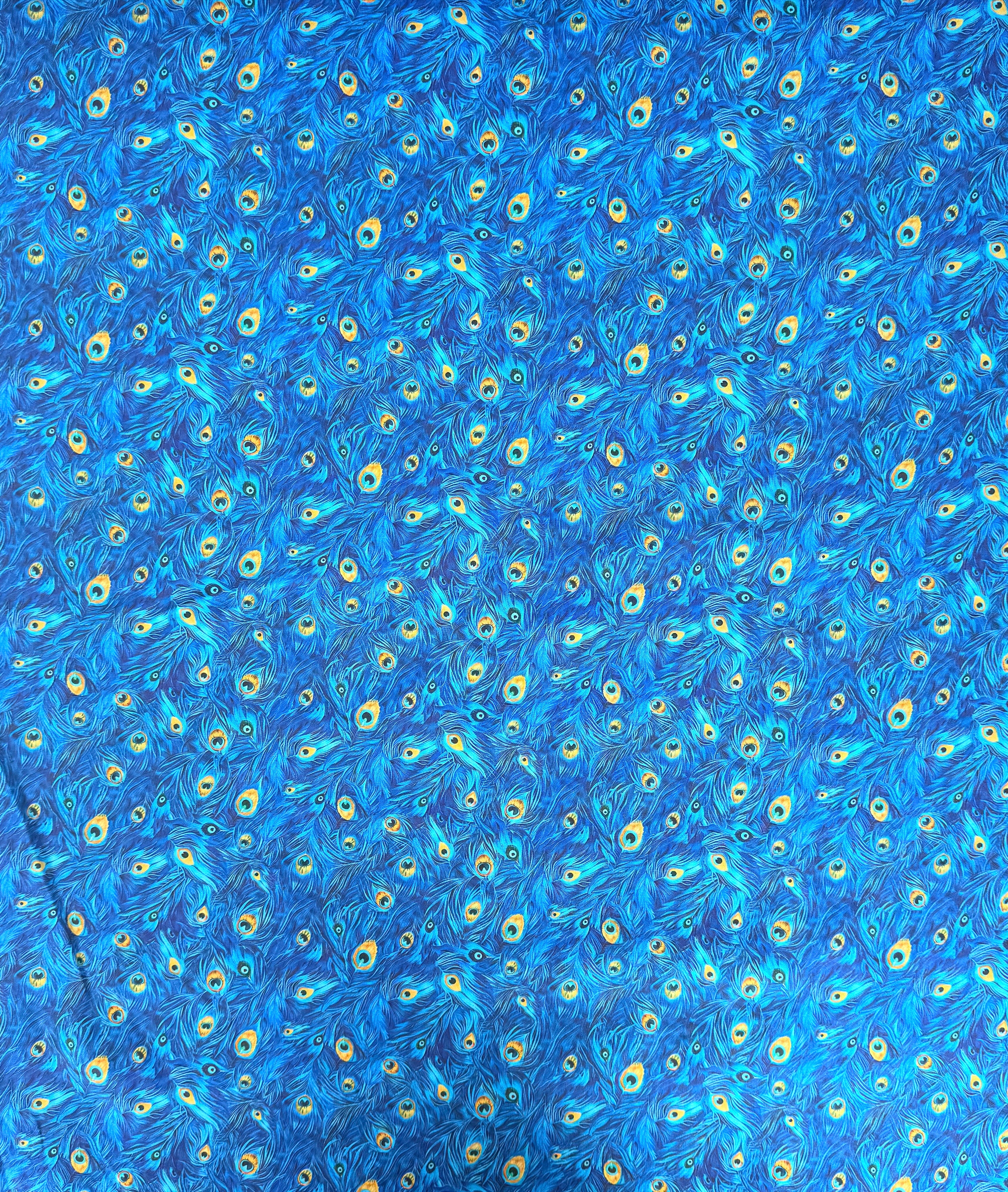 Packed Peacock Plumes (Royal) by Timeless Treasures