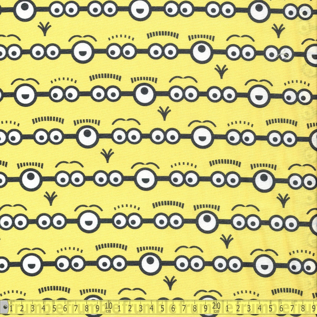 The Minions Stripe (Yellow) Fabric by Springs Creative