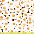 Fried Eggs (White) Fabric by Timeless Treasures