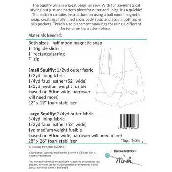 The Squiffy Sling Bag - Mrs H Sewing Patterns