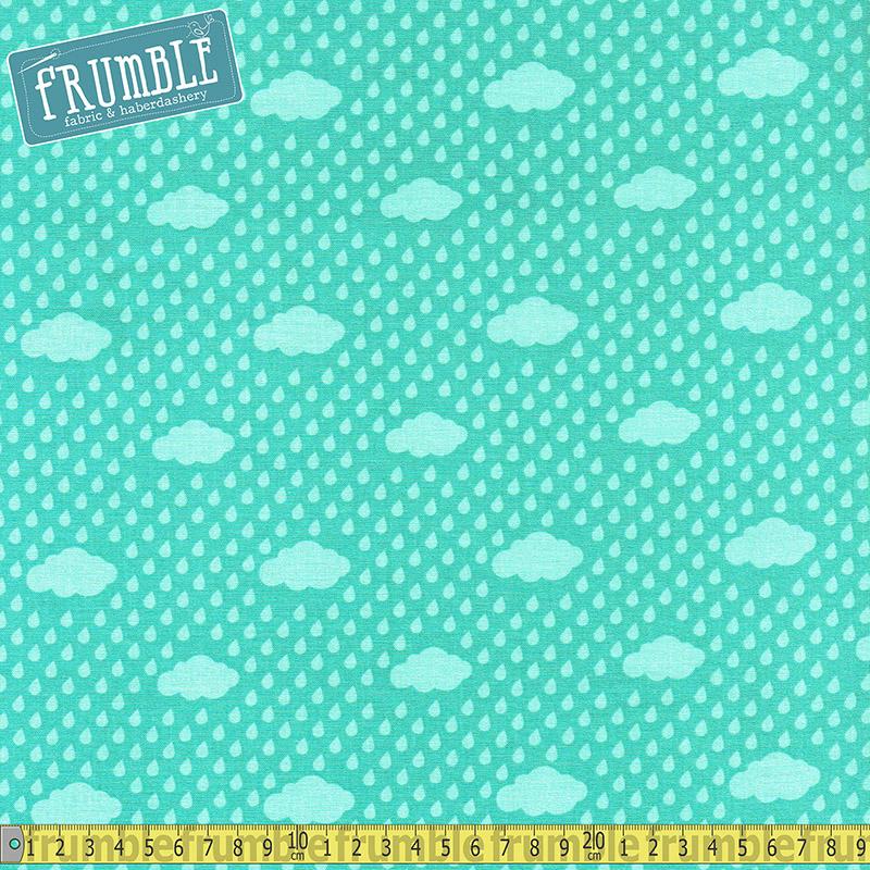 Bloom Where You Are Planted Aqua - Frumble Fabrics