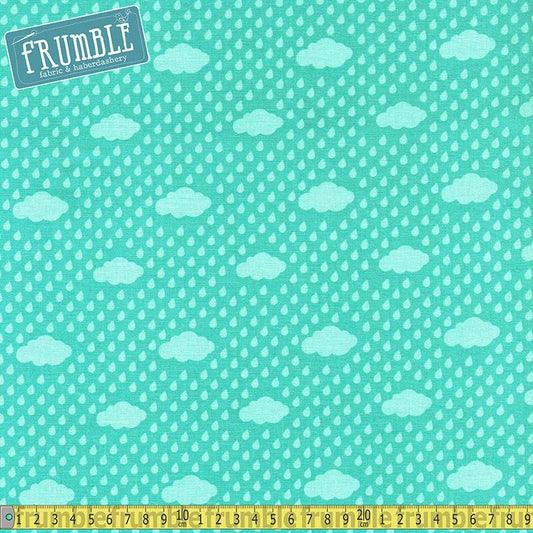 Bloom Where You Are Planted Aqua - Frumble Fabrics
