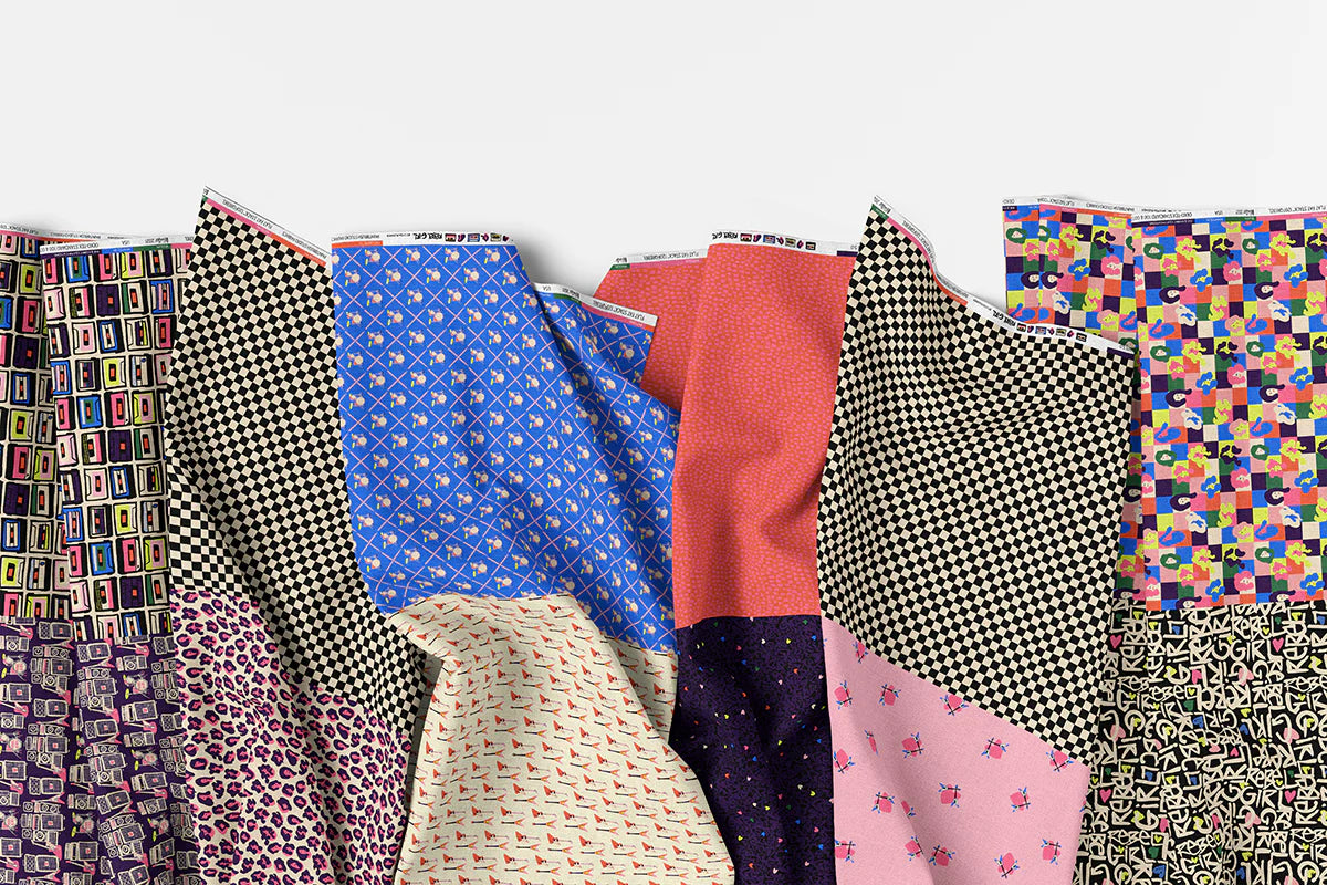 Paintbrush Studio: Rebel Girl By Lyse Flower - Flat FQ Pack (x12)