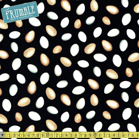 French Eggs Black - Frumble Fabrics