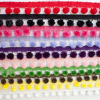 CLEARANCE 10m Fluffy Pom Pom Trim Remnant Bulk Pack 226g