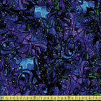 Butterfly Marble Metallic (Black) by Timeless Treasures