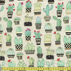 Cactus Hoedown (Tan) Quilting Fabric by Michael Miller - Sewing and Dressmaking Fabric