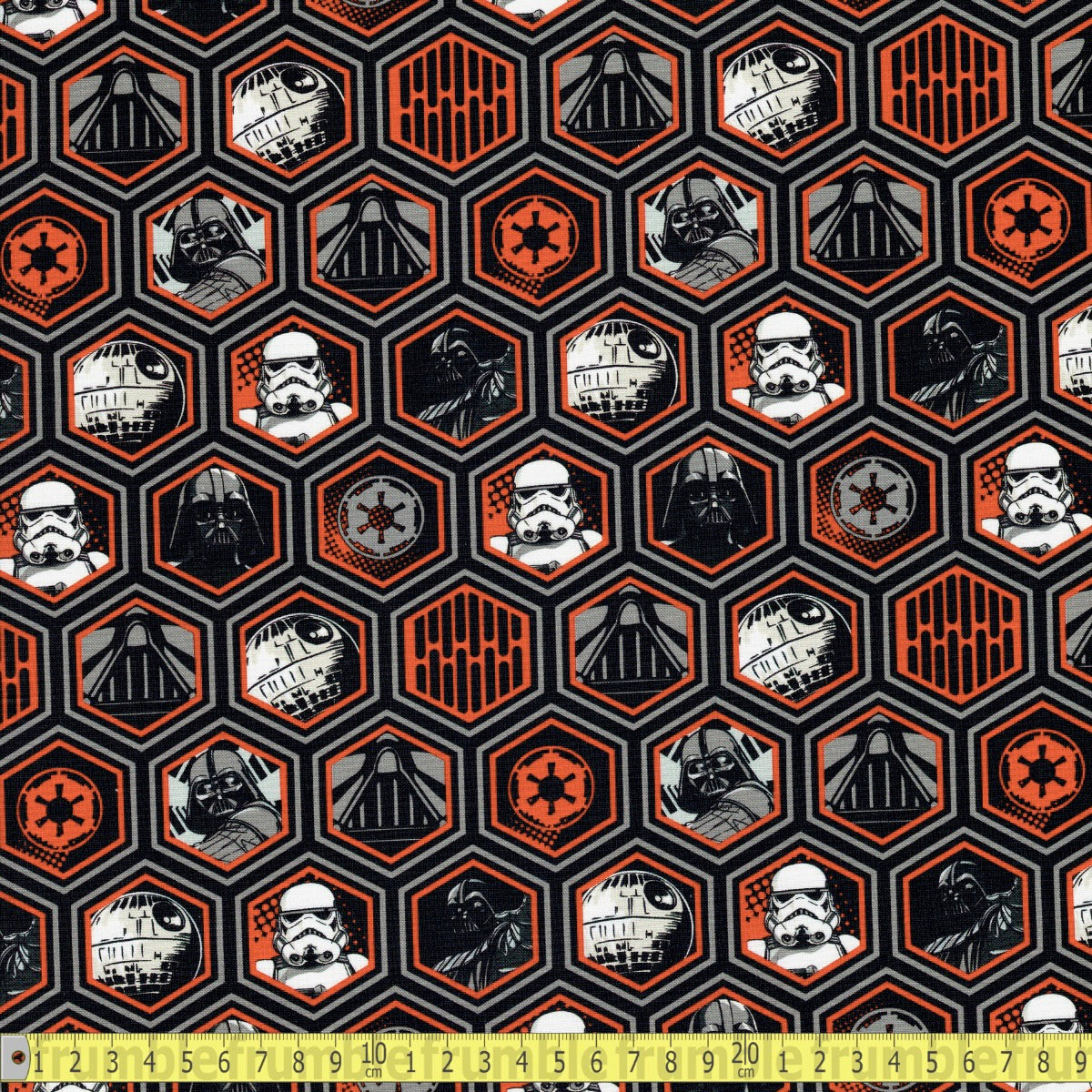 Camelot Fabrics - Star Wars Classic - Imperials Hex Portraits - Sewing and Dressmaking Fabric