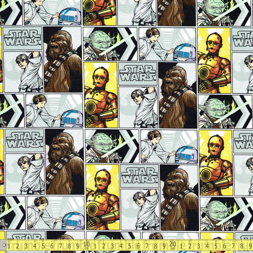 Camelot Fabrics - Star Wars Classic - Light Side Frames - Sewing and Dressmaking Fabric